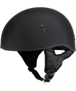 Hot Leathers HLD1001 &#39;Flat Black&#39; Motorcycle DOT Skull Cap Helmet SIZE-S - £54.34 GBP