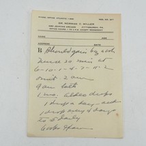 Doctors Prescription Norman Miller Pittsburgh Pennsylvania 1940&#39;s Vtg - £28.20 GBP