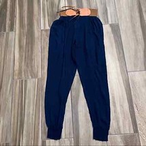 XYoung Navy elastic waist pants built in belt Waist 13.5” length 43” ins... - $18.46