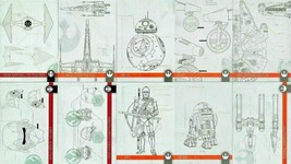 2019 Topps Star Wars Schematics 10 Card Set Kylo Ren R2-D2 C-3PO  - $6.29