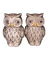Vtg Grey Owls Salt And Pepper Shakers 3.25” Tall With Original Stoppers ... - $9.49