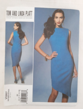 Vogue Pattern V1267 Tom &amp; Linda Platt Misses Sizes 8-16 Dress Asymmetrical - $7.87