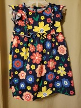 Child of Mine - Navy Blue Floral Dress / Diaper Cover (2 pc) Size 12M   ... - $5.95