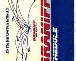 Braniff Schedule Timetable &amp; Route Map October 1985  - $17.80