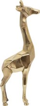 Sculpture GLOBAL Contemporary Giraffe Gold Aluminum Carved - £86.12 GBP