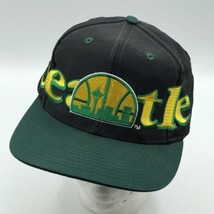 Vintage Seattle Supersonics Logo 7 Embroidered Snapback Hat Basketball Cap NBA - £78.44 GBP