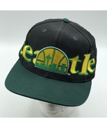 Vintage Seattle Supersonics Logo 7 Embroidered Snapback Hat Basketball C... - £77.97 GBP