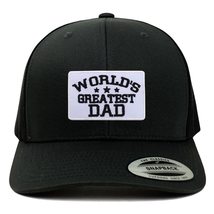 Trendy Apparel Shop World&#39;s Greatest Dad Patch 6 Panel Retro Baseball Mesh Cap - - £19.97 GBP