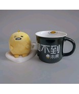 Sanrio Gudetama The Lazy Egg Black Coffee Tea Mug w/Plush Keychain **Rare** - $338.50 CAD