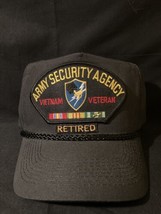 US Army Security Agency Vietnam Veteran Hat Embroidered SnapBack Adjusta... - £26.55 GBP