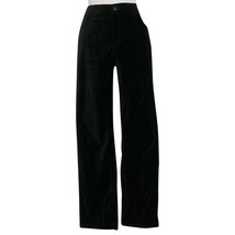 RALPH LAUREN Black Stretch Velveteen Straight 5 Pocket Slimming Fit Pant... - $64.99