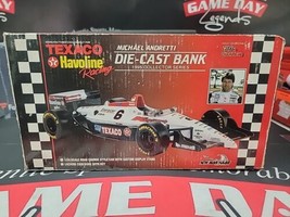 1995 Michael Andretti #6 1/24 Die Cast Coin Bank Indy F1 Texaco Havoline Racing - $13.50