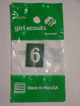 Girl Scouts - Numeral 6 - Iron-On Patch - $10.00