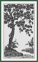 Tree Monochrome Cross Stitch Pattern Large Tree Counted Cross Stitch Pattern PDF - £3.53 GBP