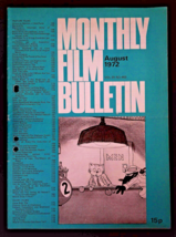 BFI Monthly Film Bulletin Magazine August 1972 mbox1358 - No.463 Fritz The Cat - £4.97 GBP