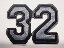 32 Faux Leather and Stitched Sew-On Patch Black Dark Gray Color Super Cool (2) - £4.14 GBP