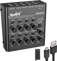 Moukey Audio Mixer Line Mixer, Dc 5V, 8-Stereo Ultra, Low Noise, Mamx3. - $54.96
