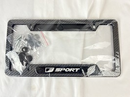 SPORT Metal Car License Plate Frame with Hardware Set Of 2 Black - £13.76 GBP