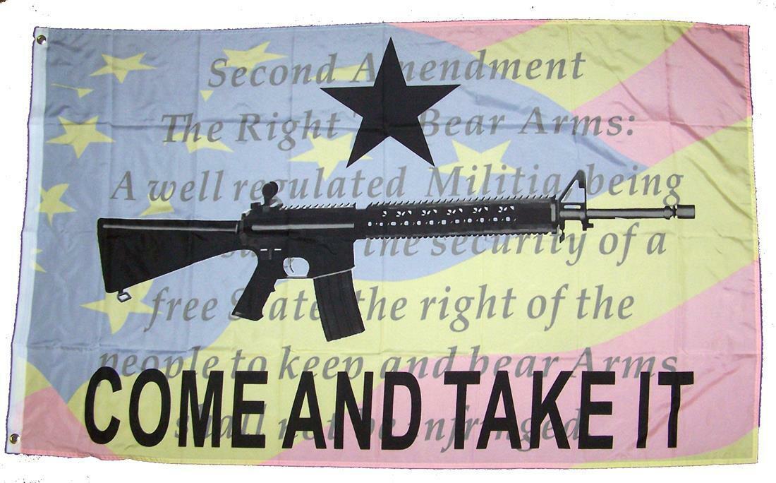 USA CONSTITUTION 2ND AMENDMENT GUN 3 X 5 FLAG FL745 banner wall hanging new - $6.60