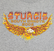 Vintage 2002 Sturgis South Dakota Eagle American Flag T-Shirt - Size Large - £19.30 GBP
