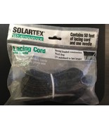 NEW Solartex Weathashield 50 ft Black Outdoor Lacing Cord with Needle - £13.72 GBP