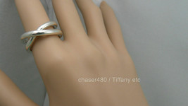 Tiffany &amp; Co. Le Cercle Paloma Picasso Crossover X Sterling Silver Ring ... - $237.49