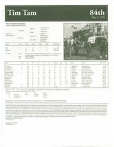 1958 - TIM TAM - Kentucky Derby Race Chart, Pedigree &amp; Career Highlights - £15.71 GBP