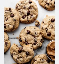 Peanut Butter W/ Chocolate Chips Homemade Flourless Cookies x 18 - Made to Order - £18.00 GBP