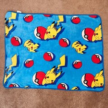 Northwest Company Pokemon Pokeball Power Pikachu Blue Throw Blanket Kids... - $15.99