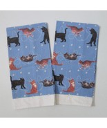 Sue Hall Tea Towels Playing Cats Set Of 2 Fiddlers Elbow Kitchen Towels ... - £19.54 GBP