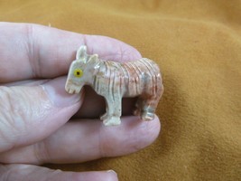 (Y-GOA-18) tan red BILLY GOAT I love fair goats carving stone gemstone S... - £6.78 GBP