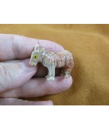 (Y-GOA-18) tan red BILLY GOAT I love fair goats carving stone gemstone S... - £6.78 GBP