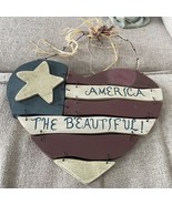 America The Beautiful! Wall Decor American Flag Themed Wire Thread For H... - $9.88