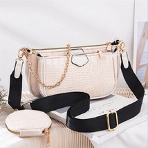 3Pcs/Set New Design  Leather Handbags Crossbody Bags for Women Alligator Handbag - £27.95 GBP