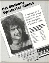 Pat Metheny Synclavier Clinic 1984 dates 8 x 11 New England Digital ad p... - £3.37 GBP