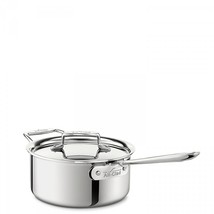 All-Clad SD55203 D5 Polished 18/10 SS 5-Ply Bonded 3-qt sauce Pan with Lid - £95.18 GBP