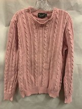 Vintage John Weitz Women&#39;s Cable Knit Pink Sweater, Medium - £19.38 GBP