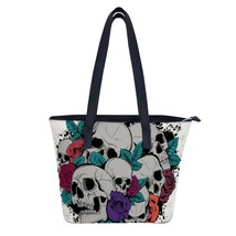 Exican skull shoulder bag colorful leather handbag female gym belt fashion shopping bag thumb200