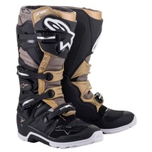 Alpinestars Tech 7 Black Grey Gold Enduro Drystar MX Mens Adult Boots Motocross - £359.60 GBP