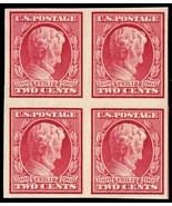 368, Mint Superb NH 2¢ Imperforate Block of Four - Stuart Katz - $89.00