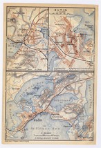 1897 Original Antique Map Of Eutin Ploen / Malente / SCHLESWIG-HOLSTEIN Germany - £13.66 GBP