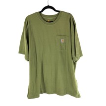 Carhartt Mens Loose Fit Heavyweight Short-Sleeve Pocket T-Shirt Green XL - £7.78 GBP