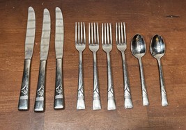 INS112 International Rogers cutlery Stainless USA lot of 9 pcs - £15.93 GBP