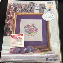 Bucilla 1994 Silk Ribbon Embroidery Flower of the Month Kit September As... - $12.86