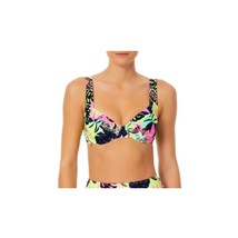 Bikini top Small 3-5 swimsuit neon floral underwire women&#39;s flower bathing suit - £6.89 GBP