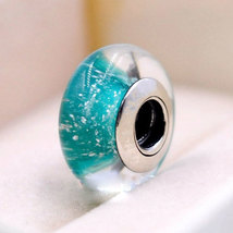 Disney Ariel Signature Color Murano Glass Charm Bead For Charm Bracelet - $9.99