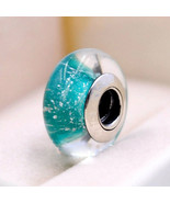 Disney Ariel Signature Color Murano Glass Charm Bead For Charm Bracelet - $13.70 CAD