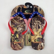 Mossy Oak Camo USA Flag Men’s Flip Flops Sandals | Size Medium 9/10 New - $19.79
