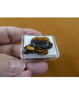ann-tur-sea-7 brown Tiger&#39;s eye Sea TURTLE figurine Pendant NECKLACE tur... - $16.72 CAD