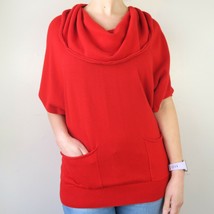 Vince Camuto Cowl Neck Dolman Sweater in Red Knit Women&#39;s Medium - £11.72 GBP